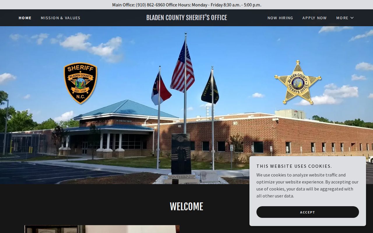 Bladen County criminal history sheriff records source