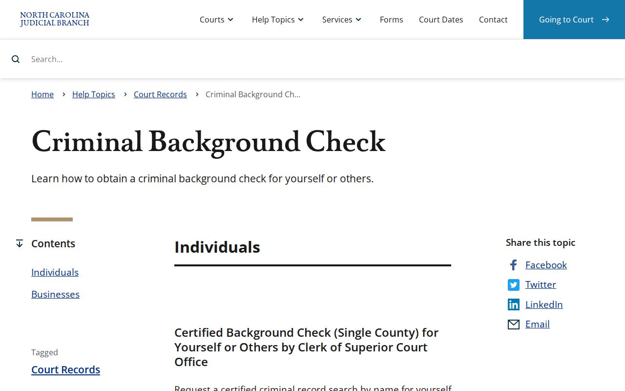 Bladen County criminal records certified search options